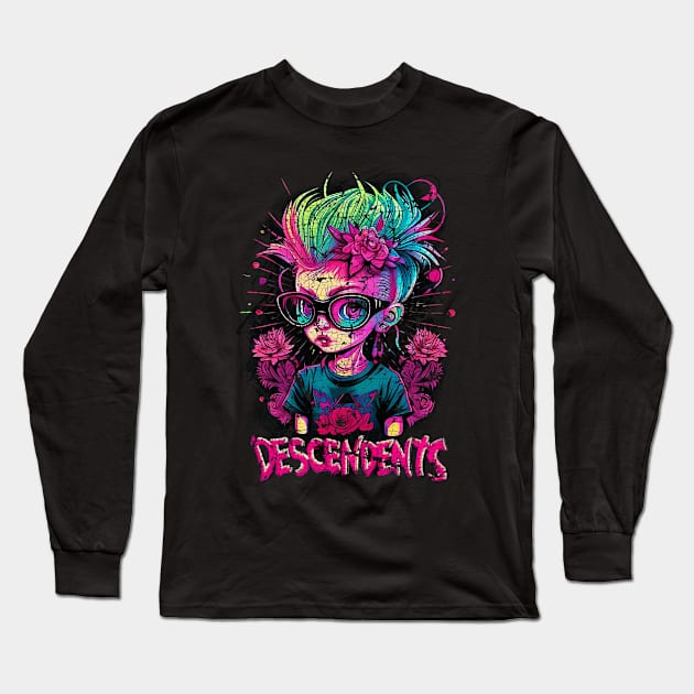 Punk Rock Ladies - Descendents Vintage Long Sleeve T-Shirt by VACO SONGOLAS